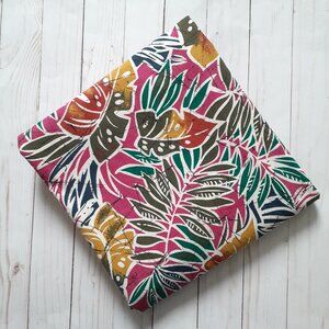 Vintage Tropical Cotton Fabric Pink Green Yellow 5 1/6 yards